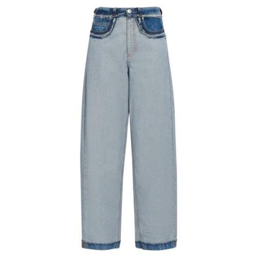 Inside-out denim carrot-fit jeans Marni , Blue , Dames