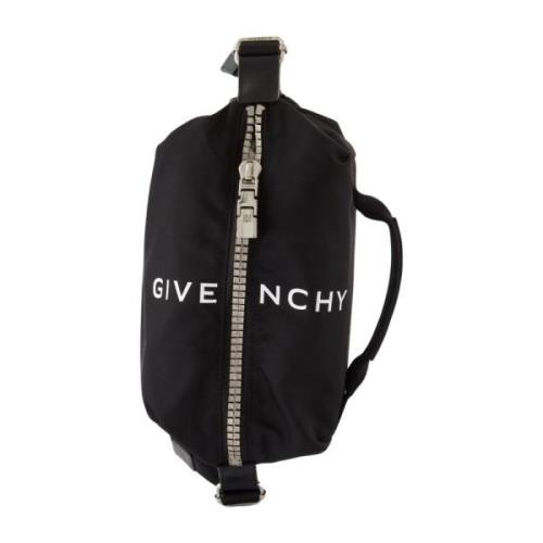 Nylon Zip Schoudertas Givenchy , Black , Heren
