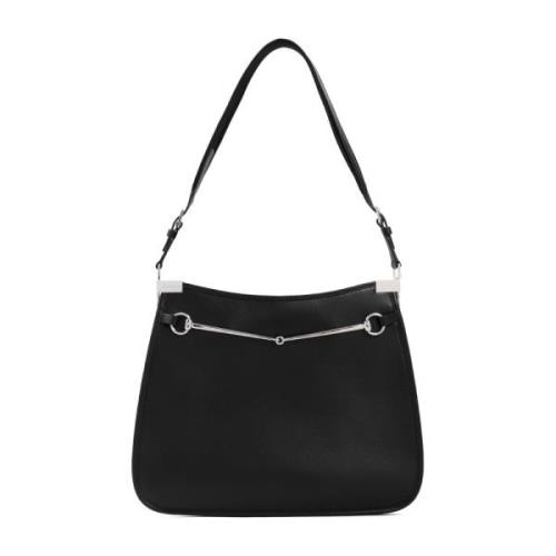 Zwarte Nappa Leren Handtas Gucci , Black , Dames