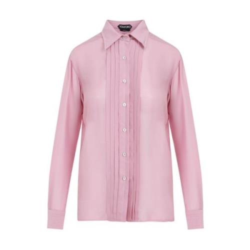 Zijden Batist Roze Shirt Tom Ford , Pink , Dames