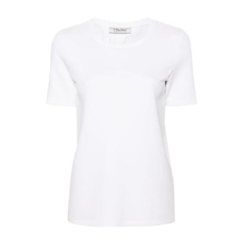 Wit Katoenmix Jersey T-shirt Max Mara , White , Dames