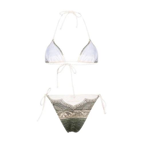 Gedrukte Bikini Set Groen Ecru Zwart Jean Paul Gaultier , Multicolor ,...