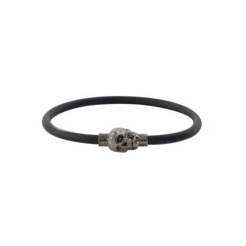 Zwarte Skull Armband Alexander McQueen , Black , Heren