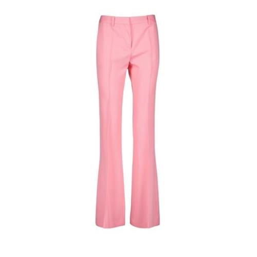 Flared Wool Pants Versace , Pink , Dames