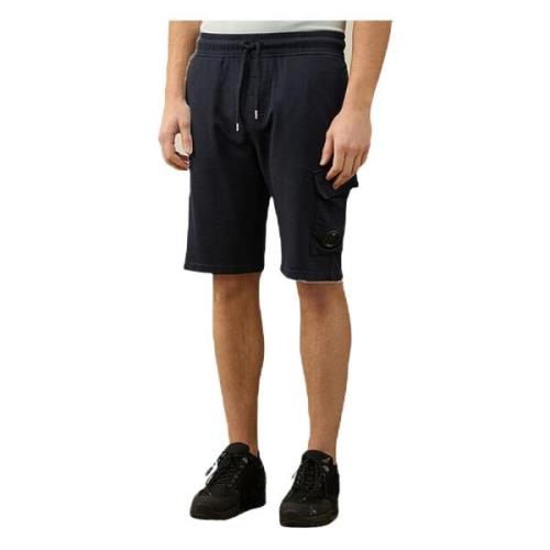 Lichte Fleece Cargo Shorts C.p. Company , Blue , Heren