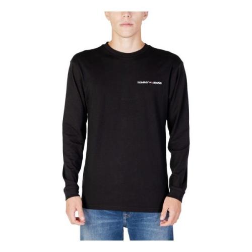 Zwarte longsleeve T-shirt Tommy Jeans , Black , Heren
