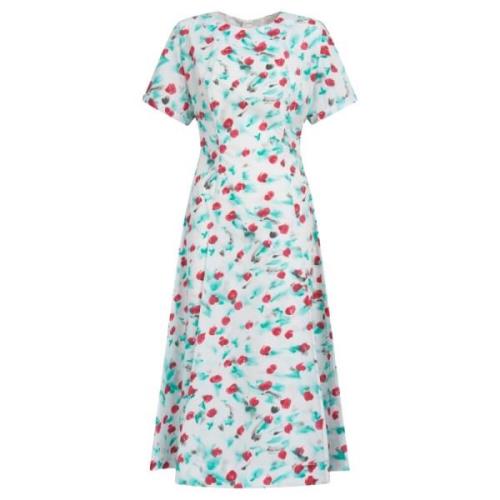 Poplin midi-jurk met droomprint Marni , Multicolor , Dames