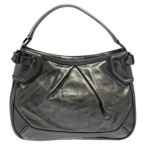 Pre-owned Leather handbags Burberry Vintage , Black , Dames