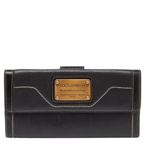 Pre-owned Leather wallets Dolce & Gabbana Pre-owned , Black , Dames