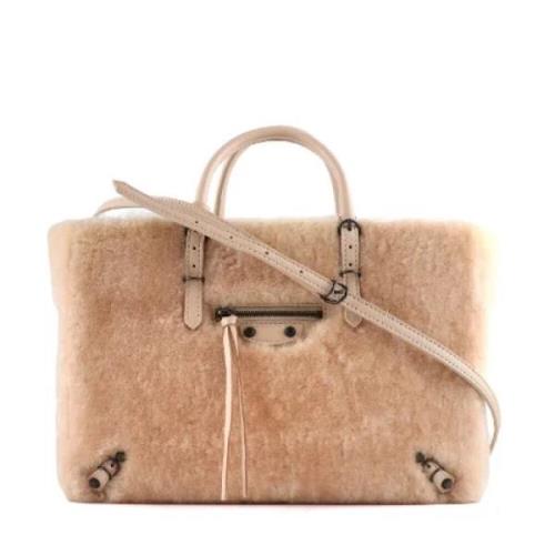 Pre-owned Leather balenciaga-bags Balenciaga Vintage , Beige , Dames