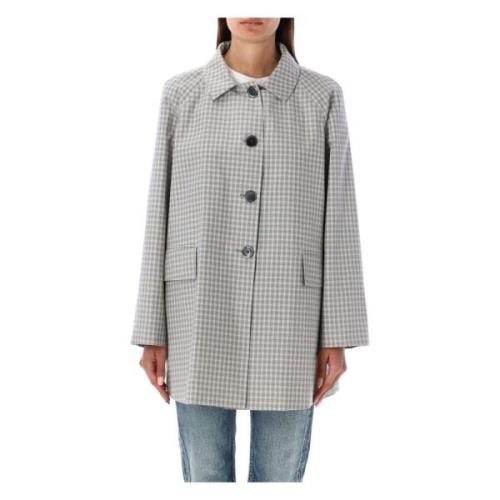 Geruite Korte Autojas Thom Browne , Gray , Dames