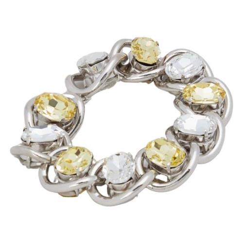 Rhinestone chunky chain bracelet Marni , Gray , Dames
