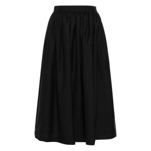 Zwarte Wollen Plooirok Junya Watanabe , Black , Dames