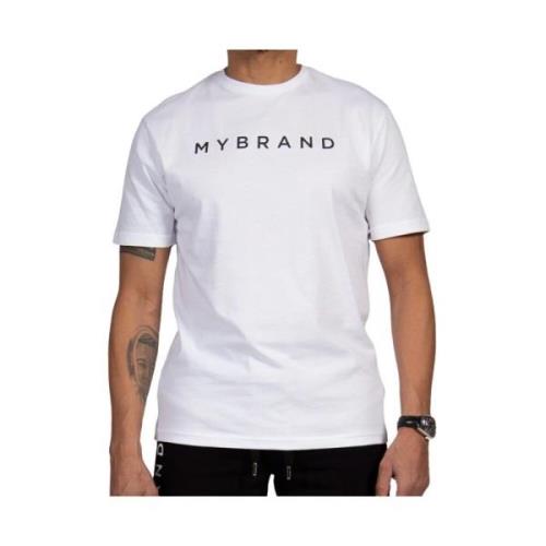 Witte Katoenen T-shirt met Logo My Brand , White , Heren