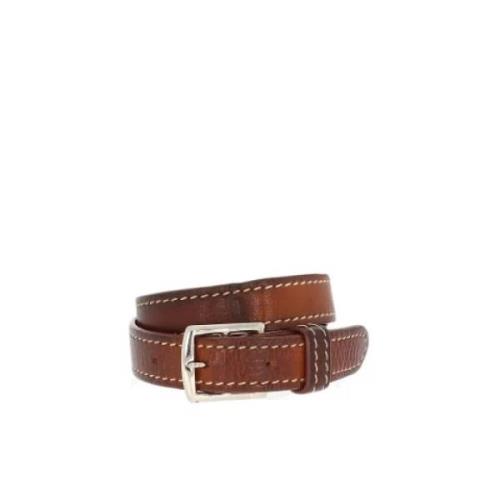 Pre-owned Leather bracelets Hermès Vintage , Brown , Dames