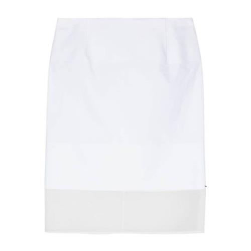 Witte Gepaneelde Rok Kristal Detail Max Mara , White , Dames