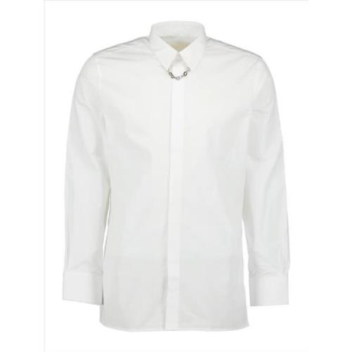 Ketting Detail Klassieke Overhemd Givenchy , White , Heren