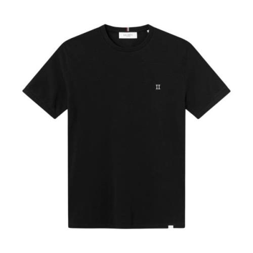 Geborduurd Piqué T-shirt voor Mannen Les Deux , Black , Heren