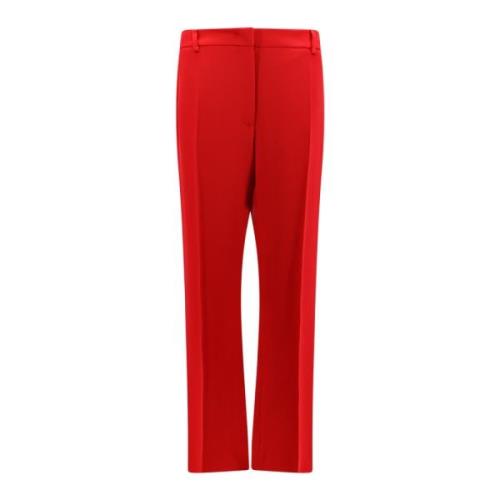 Rode zijden broek met ritssluiting Valentino , Red , Dames