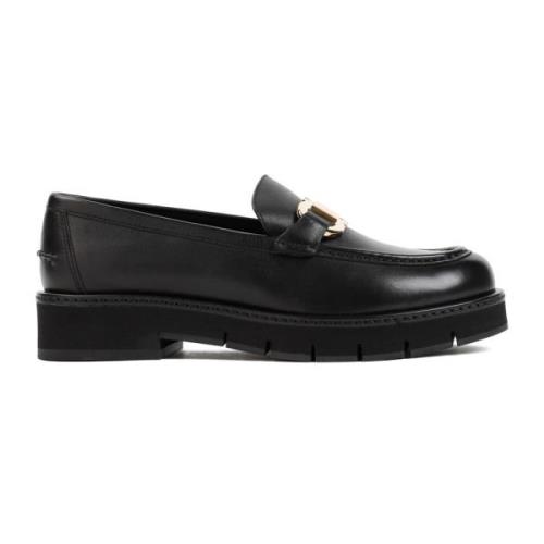 Zwarte Kalfsleren Maryan Lug Loafers Salvatore Ferragamo , Black , Dam...