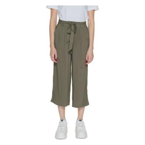 Cropped Viscose Broek Lente/Zomer Collectie Only , Green , Dames