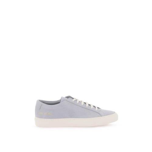 Leren sneakers met goudkleurige print Common Projects , Blue , Dames