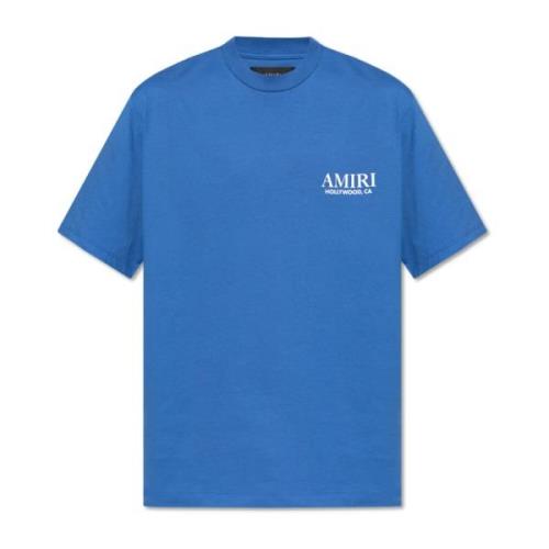 T-shirt met logo Amiri , Blue , Heren