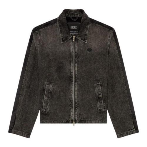 Hybrid jacket in denim and twill Diesel , Black , Heren