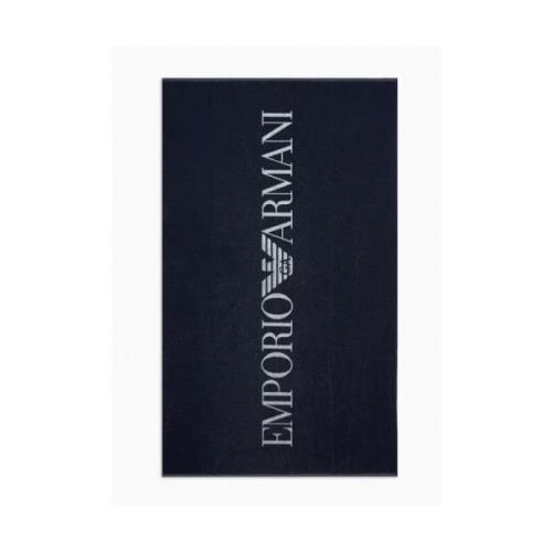 Luxe Strandhanddoek Emporio Armani , Blue , Unisex