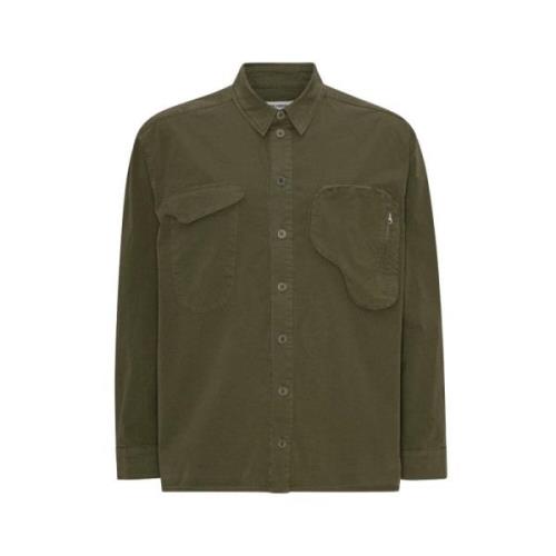 Khaki Cargo Shirt Henrik Vibskov , Green , Heren