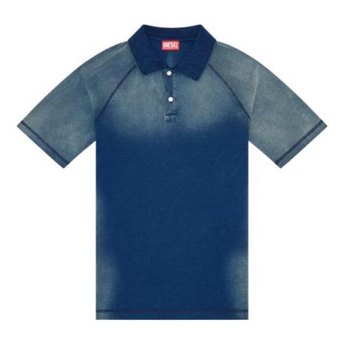 Polo shirt with sun-faded effects Diesel , Blue , Heren