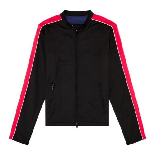 Biker jacket in cool wool and tech jersey Diesel , Black , Heren