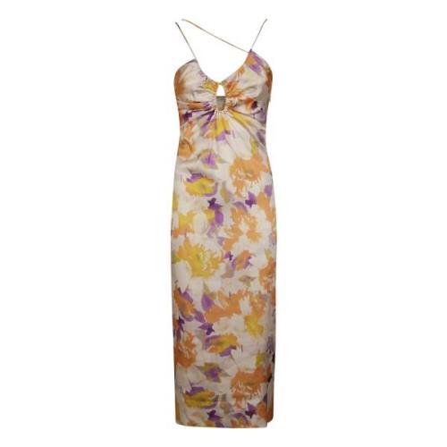 Elegante Bloemen Midi Jurk Patrizia Pepe , Multicolor , Dames