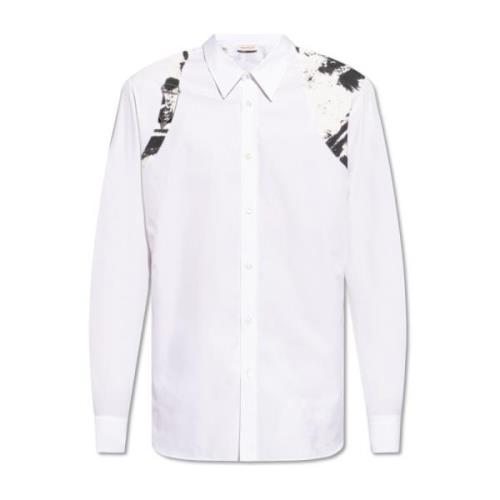 Katoenen overhemd Alexander McQueen , White , Heren