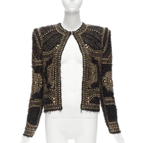 Pre-owned Fabric outerwear Balmain Pre-owned , Black , Dames