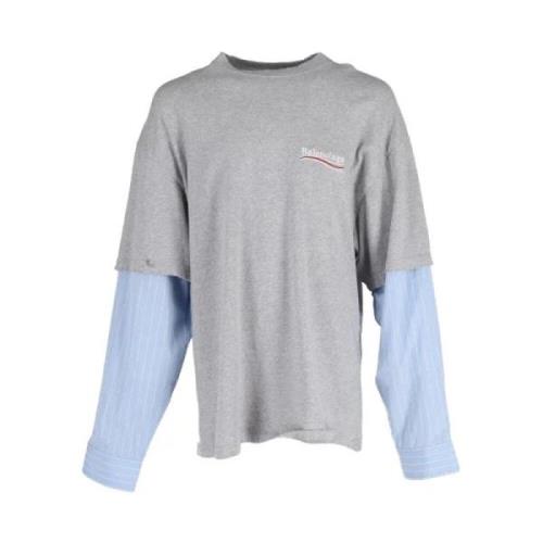 Pre-owned Cotton tops Balenciaga Vintage , Gray , Dames