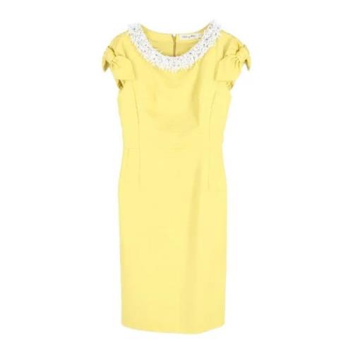 Pre-owned Cotton dresses Dior Vintage , Yellow , Dames