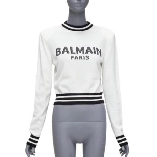 Pre-owned Wool tops Balmain Pre-owned , Beige , Dames