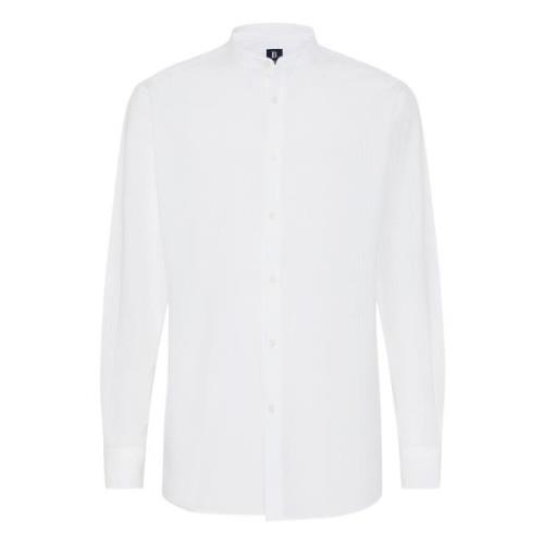 Regular Fit Seersucker Overhemd Boggi Milano , White , Heren