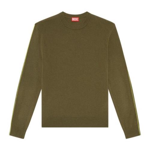Jumper with contrast piping Diesel , Green , Heren