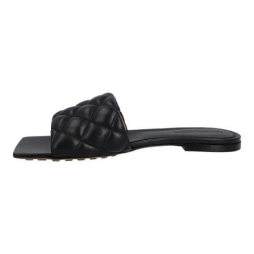 Leather sandals Bottega Veneta , Black , Dames