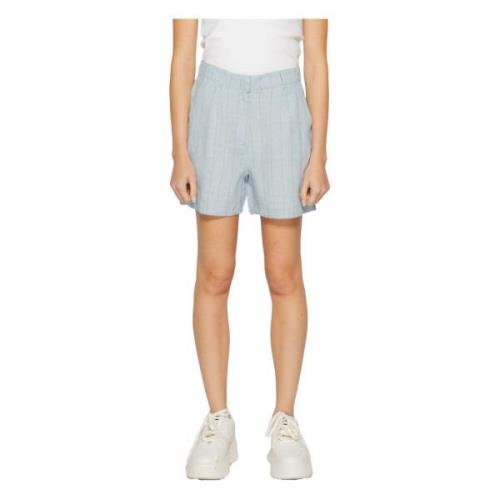 Gestreepte Linnen Shorts Lente/Zomer Collectie Vero Moda , Blue , Dame...