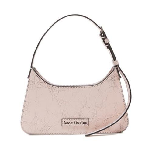 Roze Micro Platt Leren Tas Acne Studios , Pink , Dames