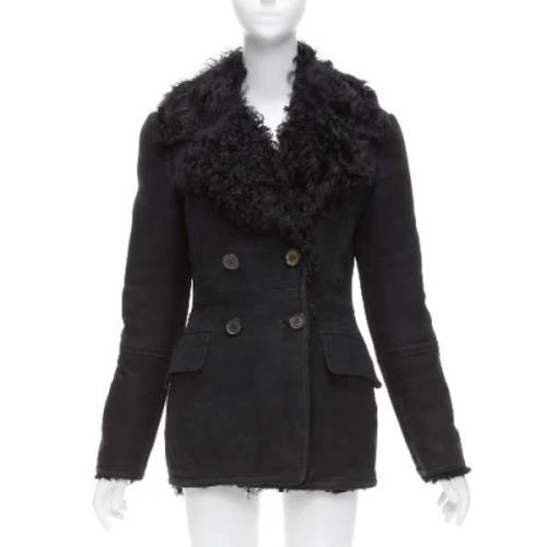 Pre-owned Suede outerwear Gucci Vintage , Black , Dames
