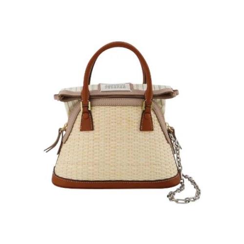 Fabric handbags Maison Margiela , Beige , Dames