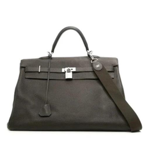 Pre-owned Leather handbags Hermès Vintage , Black , Dames