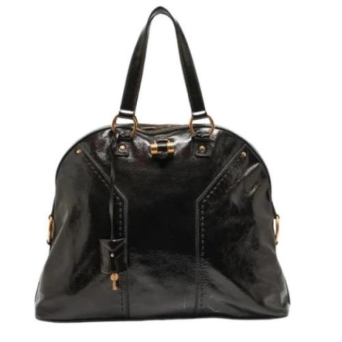 Pre-owned Leather handbags Yves Saint Laurent Vintage , Brown , Dames