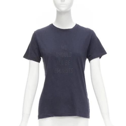 Pre-owned Cotton tops Dior Vintage , Blue , Dames