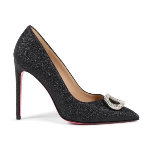 Glitter Logo Pump Dee Ocleppo , Black , Dames