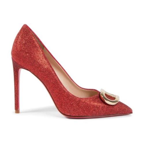 Glitter Logo Pump Dee Ocleppo , Red , Dames